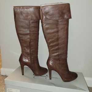 Jessica Simpson Audrey Chocoholic leather women's boots 8.5